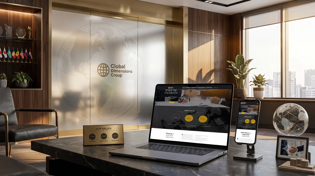 Global Dimensions Group international technology company website by OgreLogic