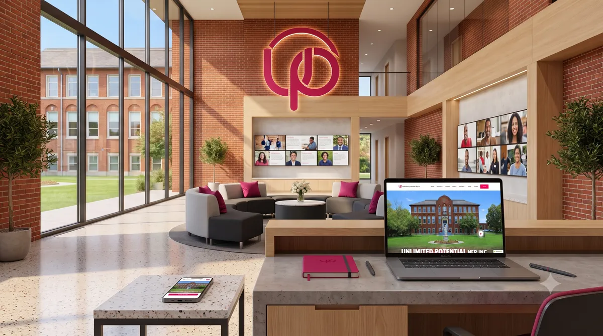 The UP House (Unlimited Potential NFP) nonprofit website, designed and built by OgreLogic